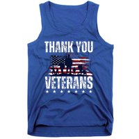 Thank You Veterans Day Memorial Day Partiotic Military Usa Tank Top