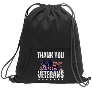 Thank You Veterans Day Memorial Day Partiotic Military Usa Sweatshirt Cinch Pack Bag