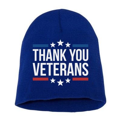 Thank You Veterans Gift Short Acrylic Beanie