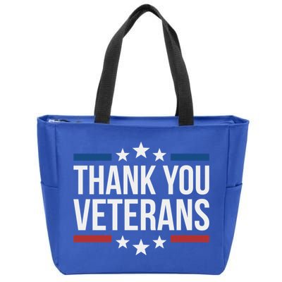 Thank You Veterans Gift Zip Tote Bag