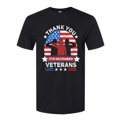 Thank You Veterans Day Patriotic American Flag Usa Veteran Softstyle® CVC T-Shirt