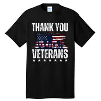 Thank You Veterans Day Memorial Day Partiotic Military Usa Tall T-Shirt