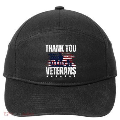 Thank You Veterans Day Memorial Day Partiotic Military Usa 7-Panel Snapback Hat