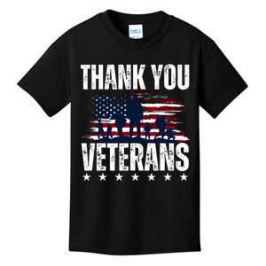 Thank You Veterans Day Memorial Day Partiotic Military Usa Kids T-Shirt