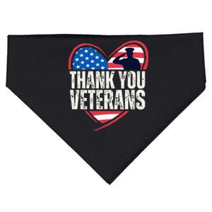 Thank You Veterans Day Memorial Day Partiotic Military Usa USA-Made Doggie Bandana