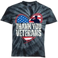 Thank You Veterans Day Memorial Day Partiotic Military Usa Kids Tie-Dye T-Shirt