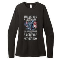 Thank You Veterans For Your Service And Sacrifice And Patrio Womens CVC Long Sleeve Shirt