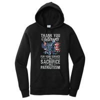 Thank You Veterans For Your Service And Sacrifice And Patrio Women's Pullover Hoodie