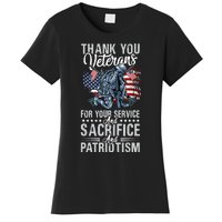 Thank You Veterans For Your Service And Sacrifice And Patrio Women's T-Shirt