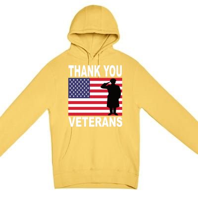 Thank You Veterans Gift Veterans Day Gift Premium Pullover Hoodie