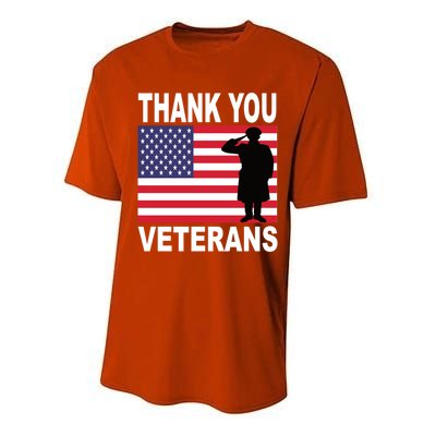 Thank You Veterans Gift Veterans Day Gift Performance Sprint T-Shirt