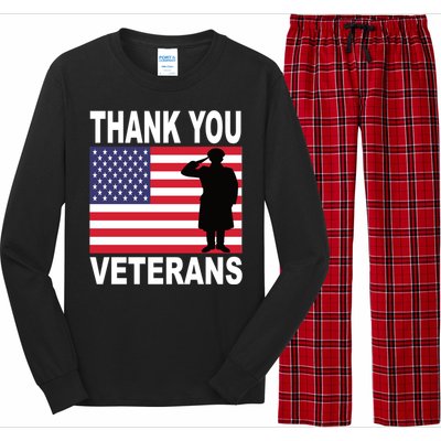 Thank You Veterans Gift Veterans Day Gift Long Sleeve Pajama Set