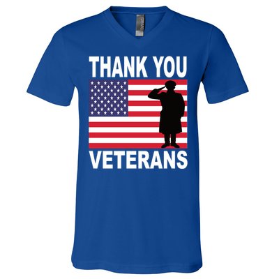 Thank You Veterans Gift Veterans Day Gift V-Neck T-Shirt