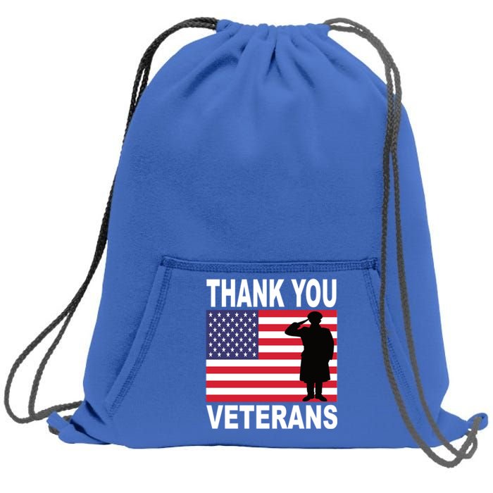 Thank You Veterans Gift Veterans Day Gift Sweatshirt Cinch Pack Bag