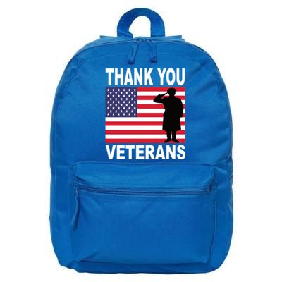 Thank You Veterans Gift Veterans Day Gift 16 in Basic Backpack