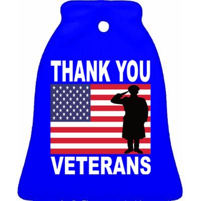 Thank You Veterans Gift Veterans Day Gift Ceramic Bell Ornament