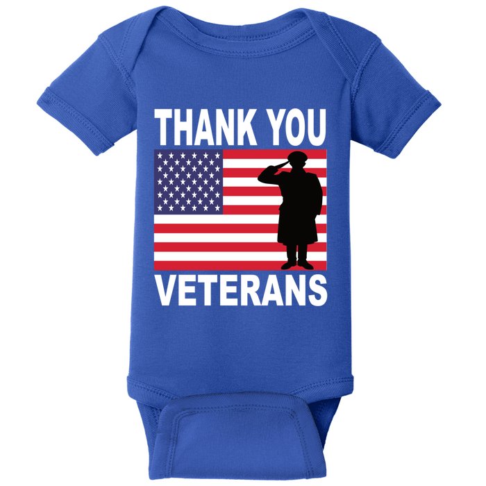 Thank You Veterans Gift Veterans Day Gift Baby Bodysuit