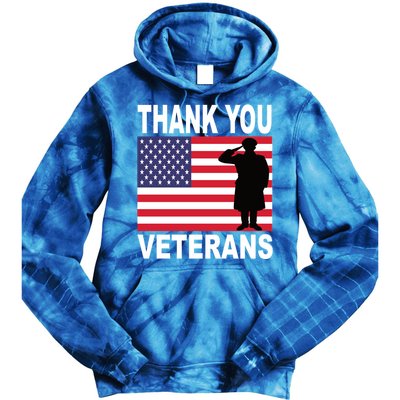 Thank You Veterans Gift Veterans Day Gift Tie Dye Hoodie