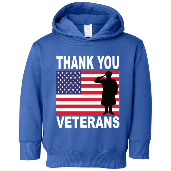 Thank You Veterans Gift Veterans Day Gift Toddler Hoodie