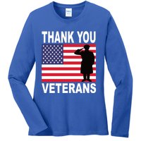 Thank You Veterans Gift Veterans Day Gift Ladies Long Sleeve Shirt