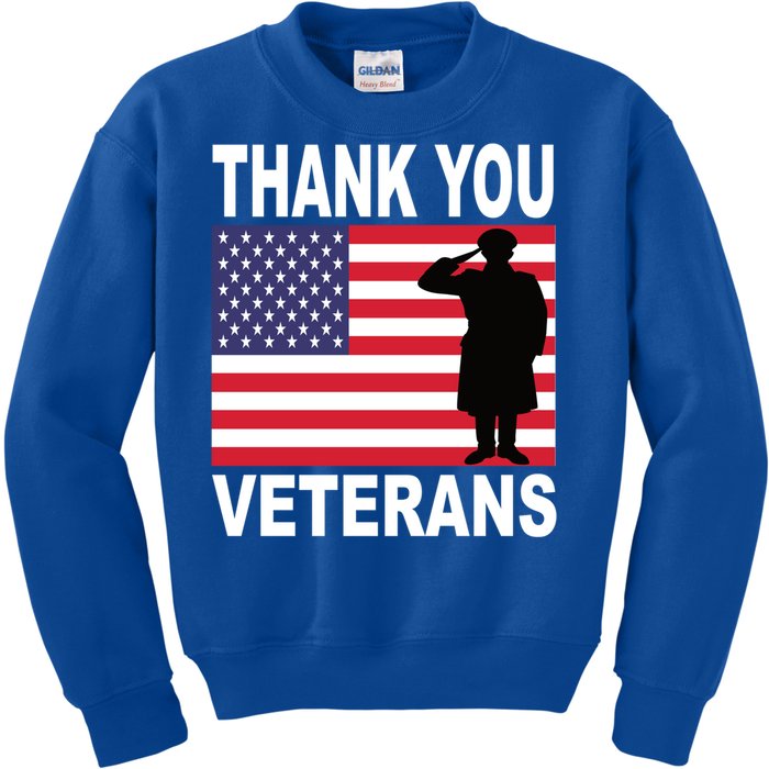 Thank You Veterans Gift Veterans Day Gift Kids Sweatshirt