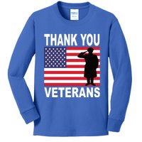 Thank You Veterans Gift Veterans Day Gift Kids Long Sleeve Shirt