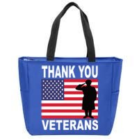 Thank You Veterans Gift Veterans Day Gift Zip Tote Bag