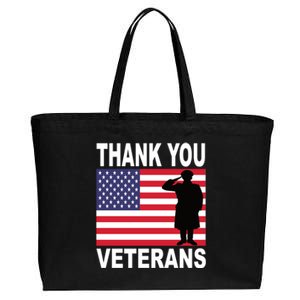 Thank You Veterans Gift Veterans Day Gift Cotton Canvas Jumbo Tote