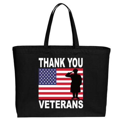 Thank You Veterans Gift Veterans Day Gift Cotton Canvas Jumbo Tote