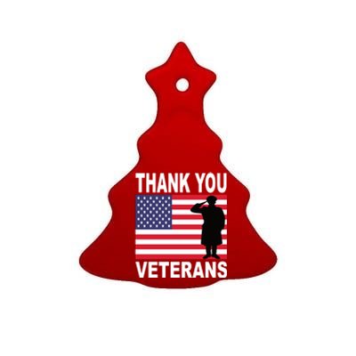 Thank You Veterans Gift Veterans Day Gift Ceramic Tree Ornament