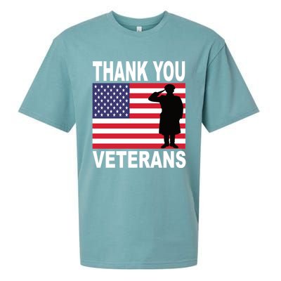 Thank You Veterans Gift Veterans Day Gift Sueded Cloud Jersey T-Shirt