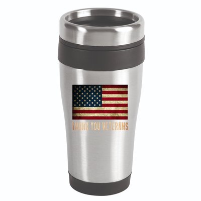 Thank You Veterans Day Military Life Army Affairs Grateful 16oz Travel Tumbler