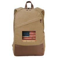 Thank You Veterans Day Military Life Army Affairs Grateful Cotton Canvas Backpack
