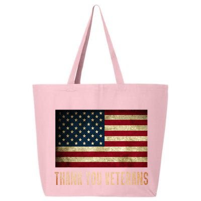 Thank You Veterans Day Military Life Army Affairs Grateful 25L Jumbo Tote