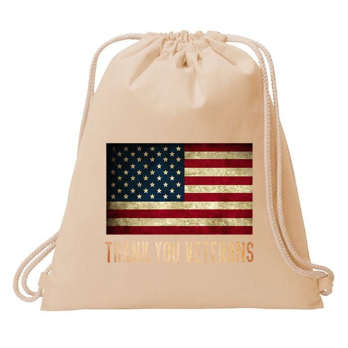 Thank You Veterans Day Military Life Army Affairs Grateful Drawstring Bag
