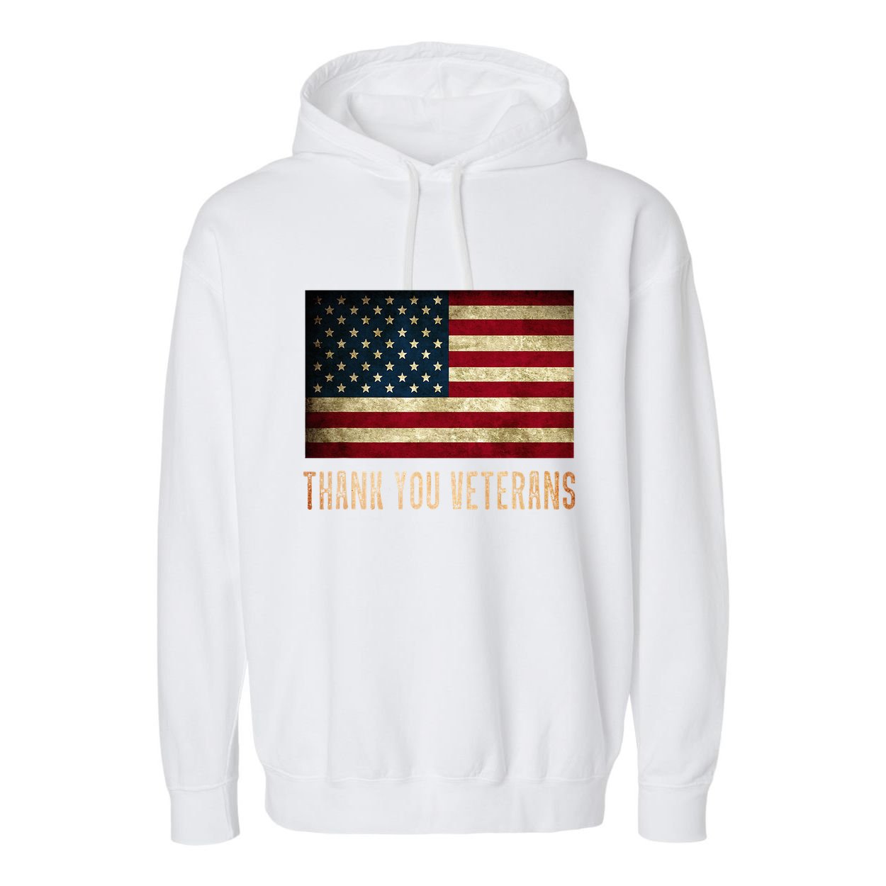 Thank You Veterans Day Military Life Army Affairs Grateful Garment-Dyed Fleece Hoodie