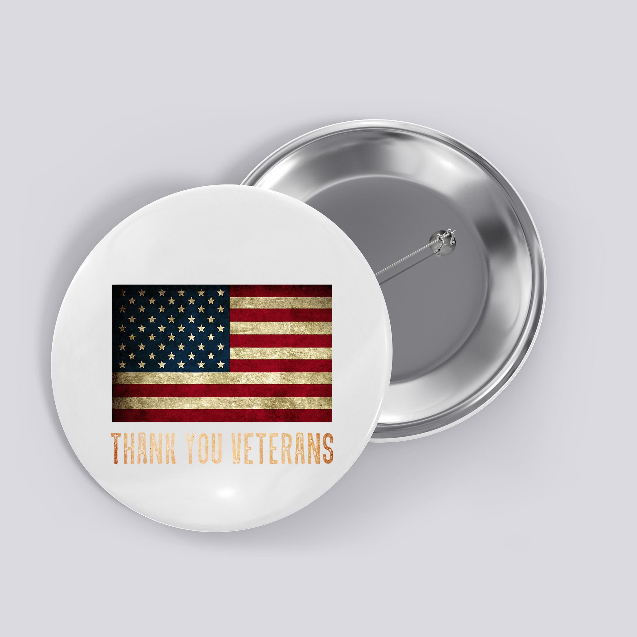 Thank You Veterans Day Military Life Army Affairs Grateful Button