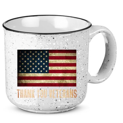 Thank You Veterans Day Military Life Army Affairs Grateful 15oz Campfire Ceramic Mug