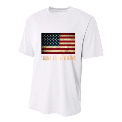 Thank You Veterans Day Military Life Army Affairs Grateful Youth Performance Sprint T-Shirt