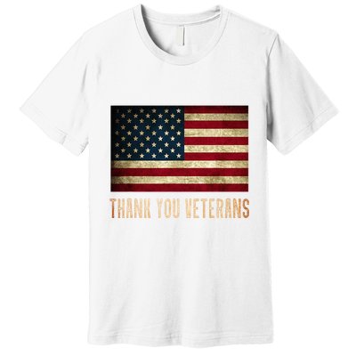 Thank You Veterans Day Military Life Army Affairs Grateful Premium T-Shirt