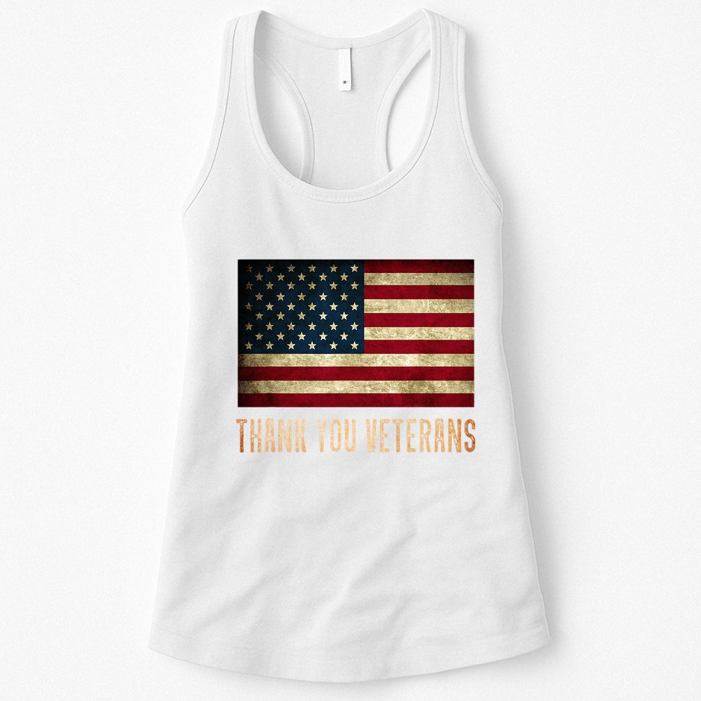 Thank You Veterans Day Military Life Army Affairs Grateful Womens Tank Top