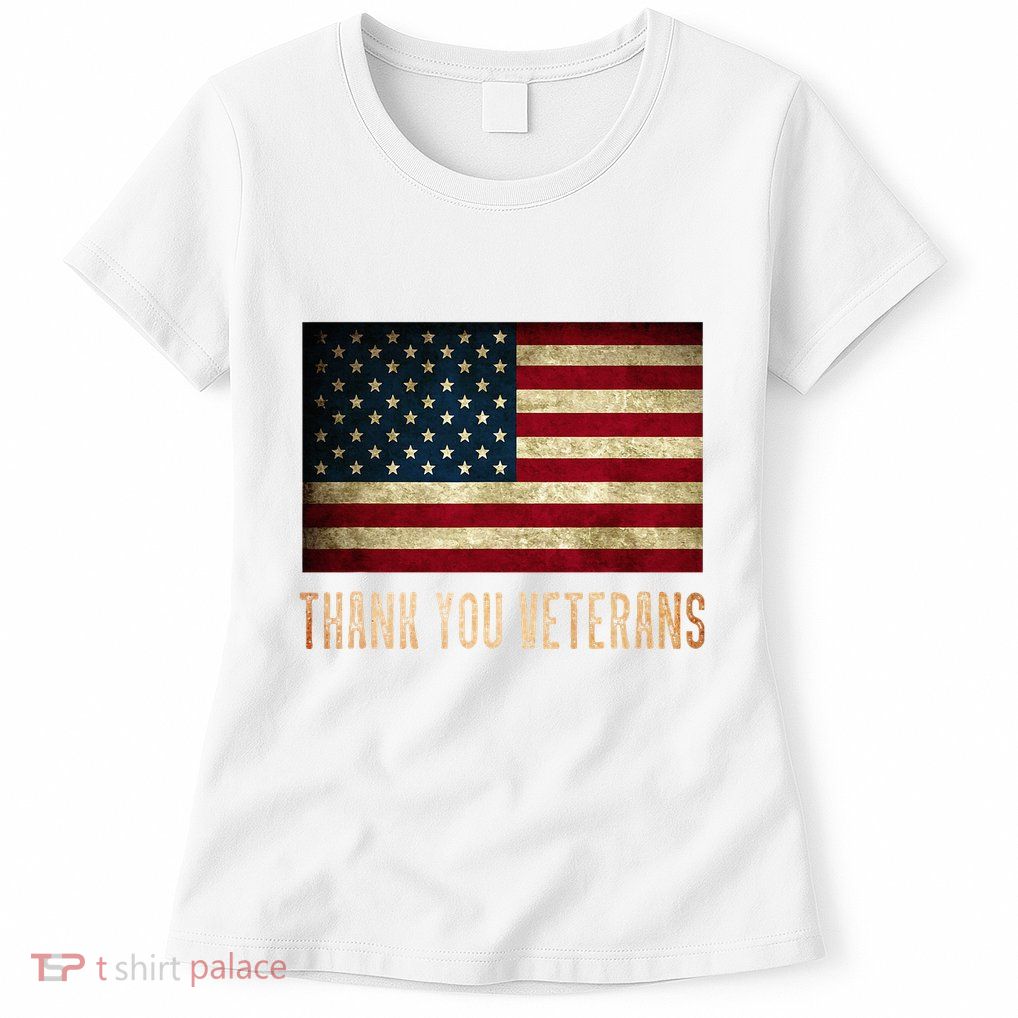Thank You Veterans Day Military Life Army Affairs Grateful Womens T-Shirt
