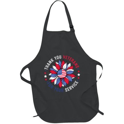 Thank You Veterans Sunflower Military Veterans Day Tribute Apron