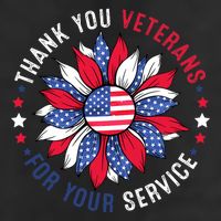 Thank You Veterans Sunflower Military Veterans Day Tribute Beanie