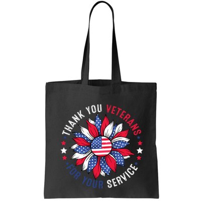 Thank You Veterans Sunflower Military Veterans Day Tribute Bag