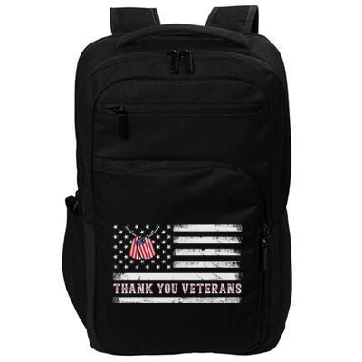 Thank You Veterans Thank You Soldiers Patriotic Usa Flag Impact Tech Backpack