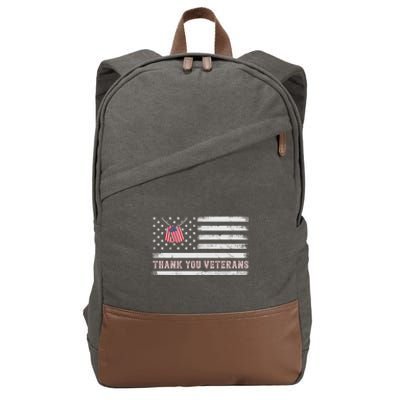 Thank You Veterans Thank You Soldiers Patriotic Usa Flag Cotton Canvas Backpack