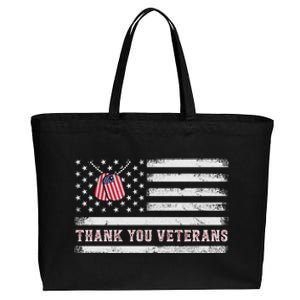 Thank You Veterans Thank You Soldiers Patriotic Usa Flag Cotton Canvas Jumbo Tote