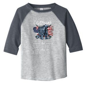 Thank You Veterans For Your Service And Sacrifice And Patrio Toddler Fine Jersey T-Shirt