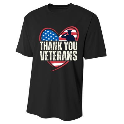 Thank You Veterans Day Memorial Day Partiotic Military Usa Performance Sprint T-Shirt